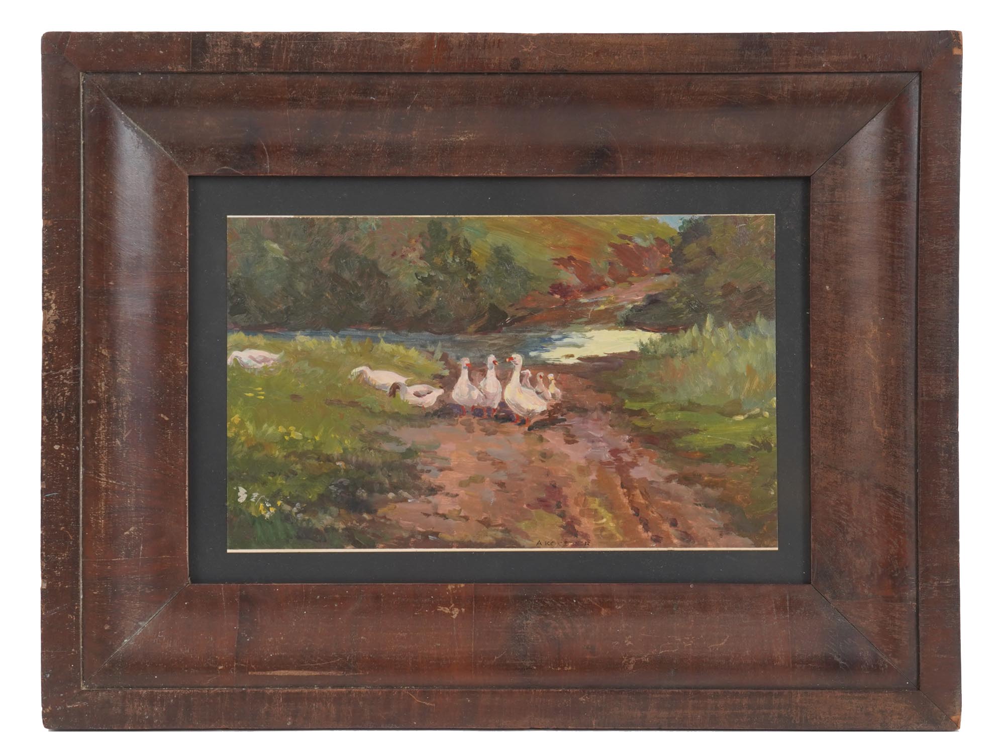 GERMAN DUCKS OIL PAINTING BY ALEXANDER KOESTER PIC-